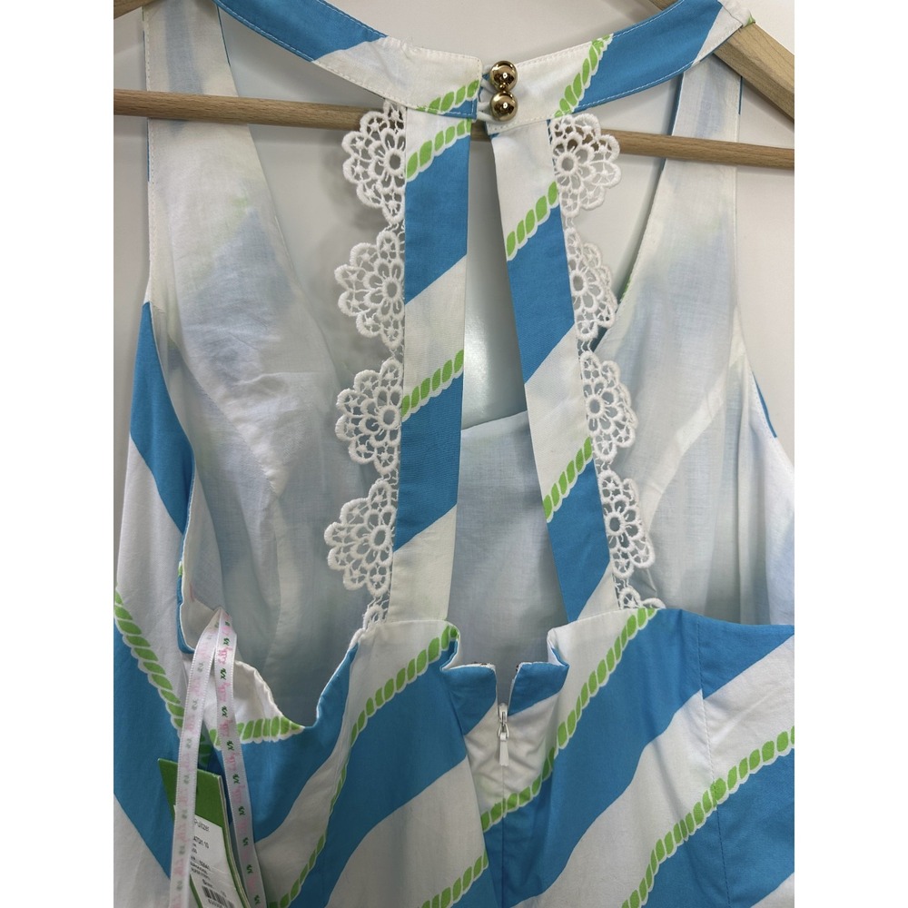 NEW Lilly Pulitzer Zo Dress Stripe Cotton Fit & Flare Size 10 Preppy Resortwear - Picture 11 of 13